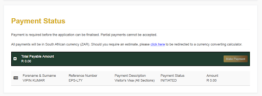 Payment Status