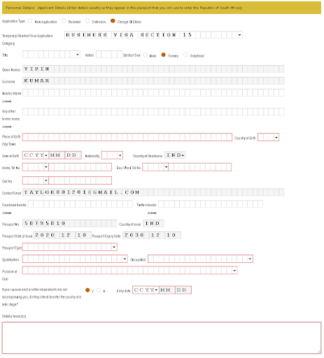 Personal Details