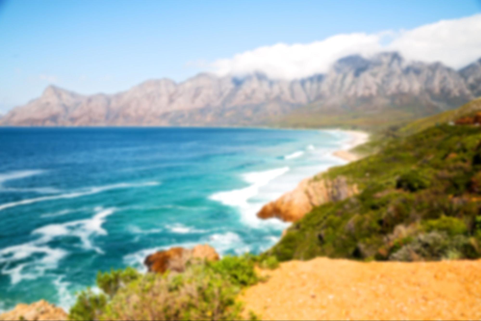 south africa coastline indian ocean near the mountain and beach south africa coastline indian ocean near the mountain and beach
