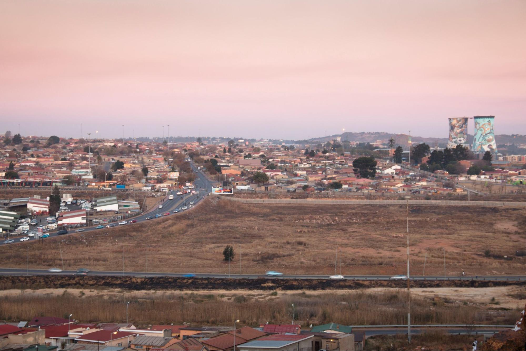 View over Soweto, a township of Johannesburg in South Africa