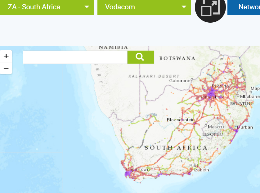 Vodacom Network Coverage